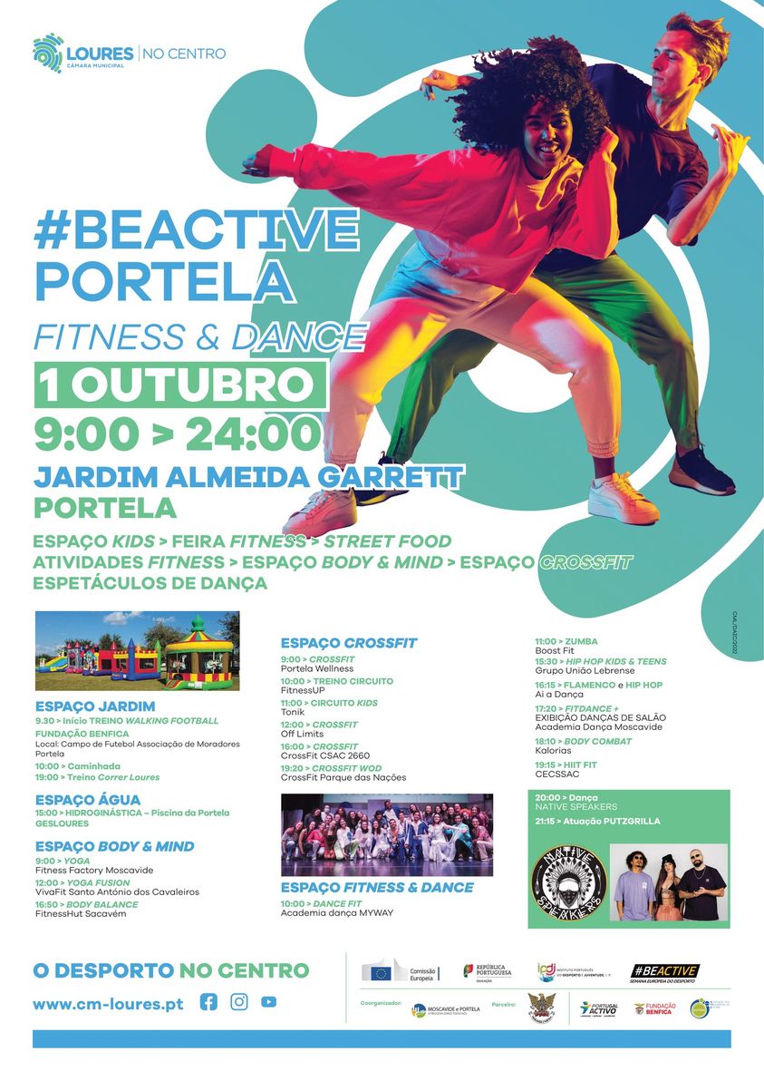 #BEACTIVE PORTELA – FITNESS & DANCE | ENCERRAMENTO DA SEMANA EUROPEIA DO DESPORTO ￼